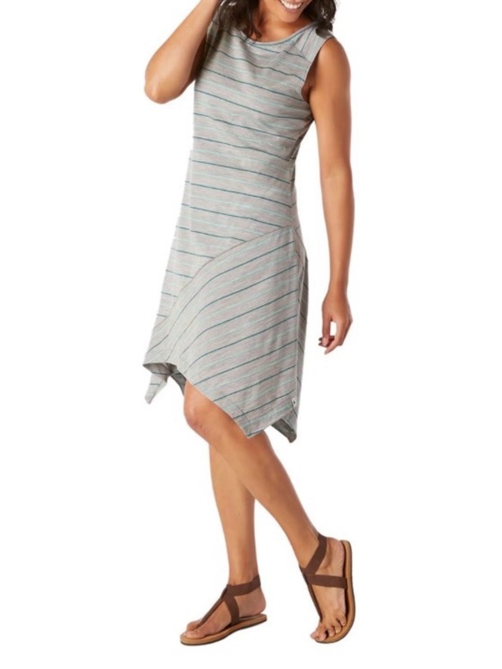 Smartwool Merino 150 Sleeve Less Dress Womens Size M Asymmetrical